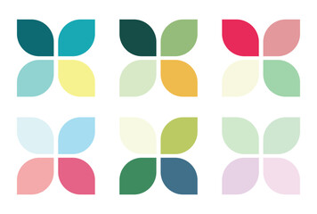 Abstract color palette Color swatches