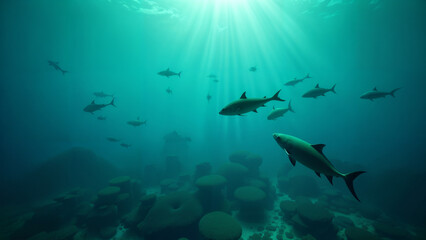 A Fascinating Close-Up of Diverse Items Swimming in the Ocean Showcasing Marine Life