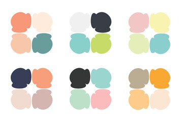 Abstract color palette Color swatches