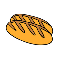 Bread loaf,grocery shopping in store supermarket. Everyday shopping,farm products,natural healthy baked goods,nutritional nutrients,buying bakery,purchases for home,housekeeping,doodle 