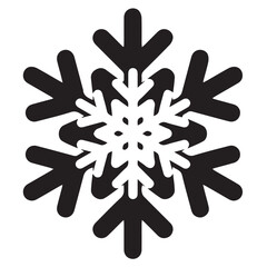 Obraz premium Snowflakes black and white shapes lines winter season decoration illustration