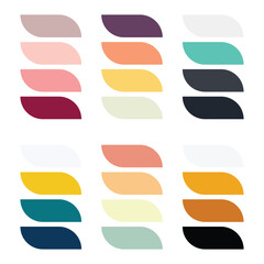 Abstract color palette Color swatches