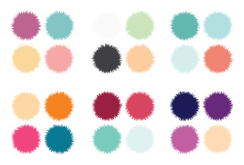 Abstract color palette Color swatches
