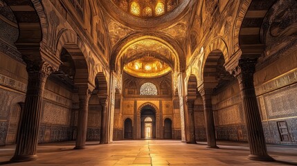 Obraz premium Majestic Interior of an Ancient Historical Building