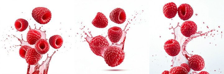 Juicy, ripe red raspberries make for a sweet and healthy summer dessert.