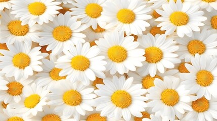 Many white daisies with yellow centers, top view, mobile wallpaper, phone background, mobile phone wallpaper, mobile phone background