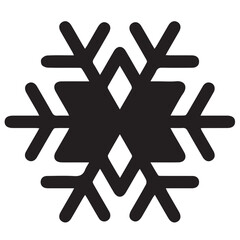 Snowflakes black and white shapes lines winter season decoration illustration