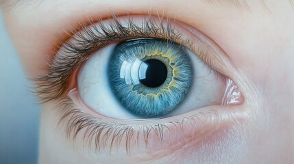 Blue eye iris - human eye