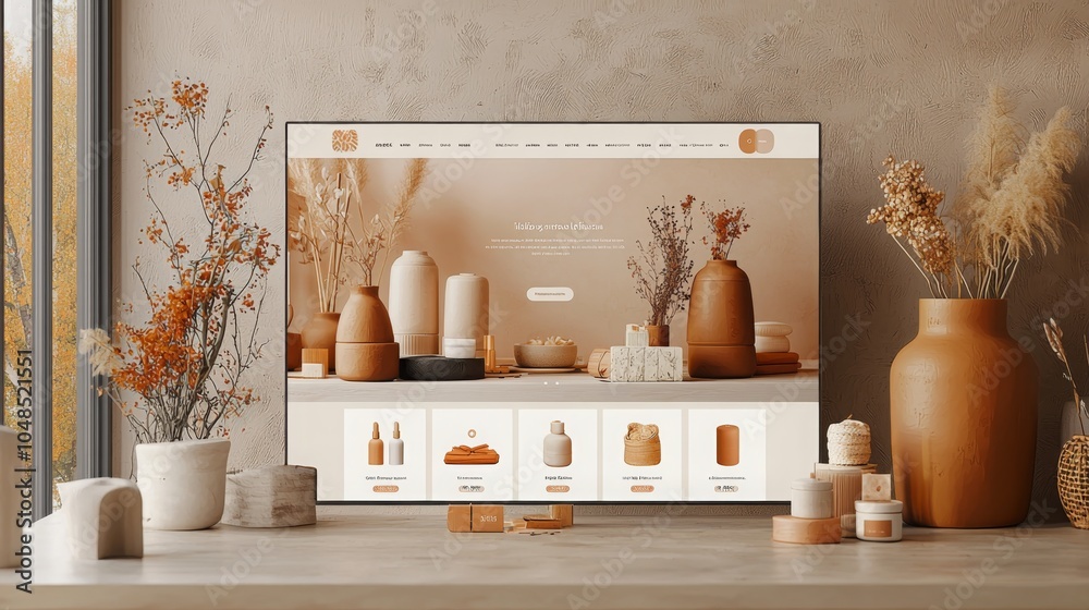 Wall mural modern interface design for high-resolution website