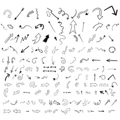 Hand drawn arrow illustration collection