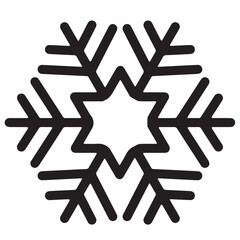 Fototapeta premium Snowflakes black and white shapes lines winter season decoration illustration