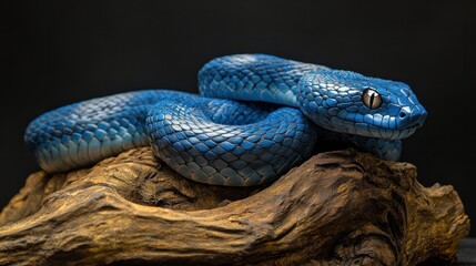 Blue pit viper from indonesia