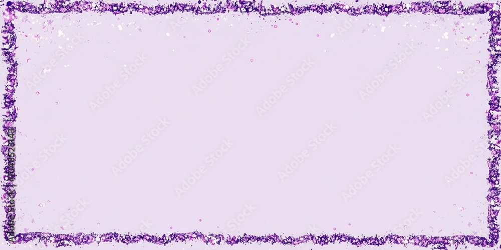 Canvas Prints Purple glitter frame on a light background.