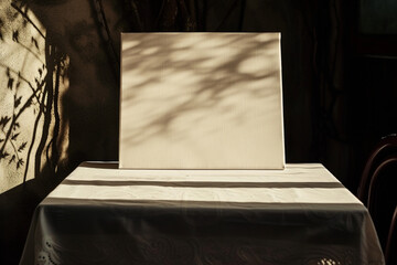 Mocup white empty canvas, on which you can place your image or picture, to present it into the world.