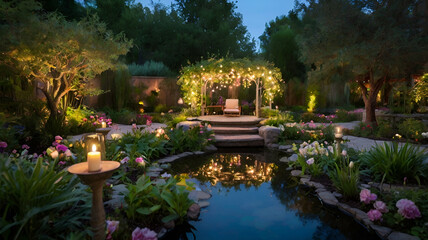 Obraz premium garden at night