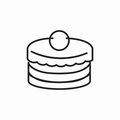 full cake icon sign vector