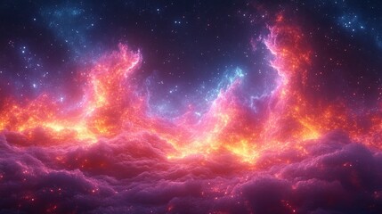 Fototapeta premium A digital art marketplace in the future where artists sell their creations as NFTs using a decentralized blockchain platform.