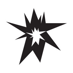 Obraz premium black and white compass icon