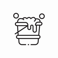 bucket foam icon sign vector