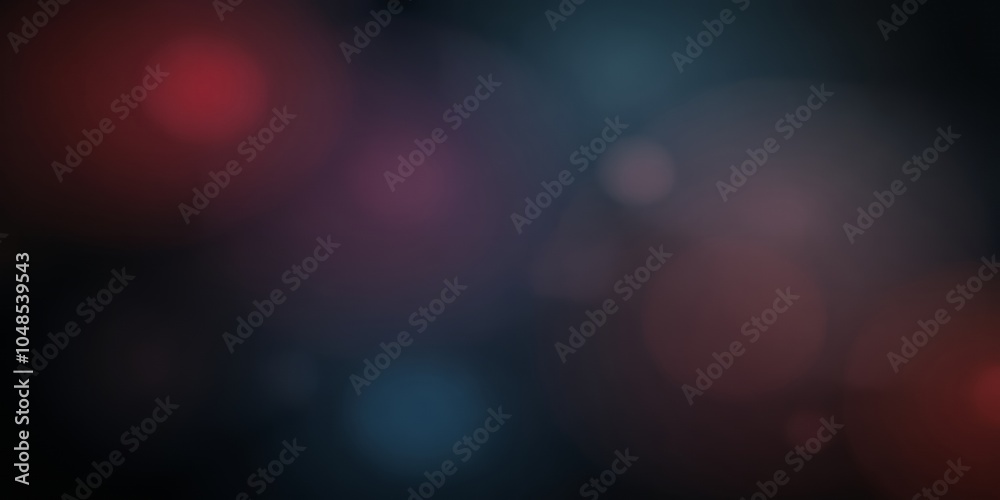 Sticker Abstract bokeh background with red and blue lights.