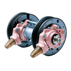 Industrial Machinery Part with Gear Shaft and Screws