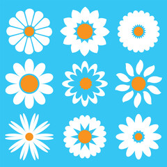 Flower icon. black flower icon. simple flower icon collection. vector illustration.