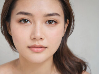 Obraz premium Close-up portrait of an Asian woman from Thailand.