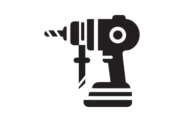 Drill Machine Icon Vector Art & Illustration