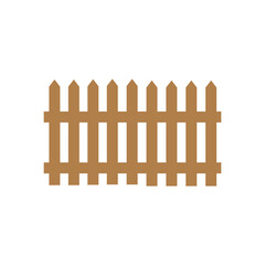 wooden fence isolated