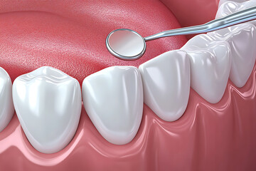 illustration on dental care, emphasizing health aspects and oral hygiene