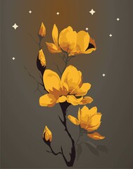 Golden Orange Orchid