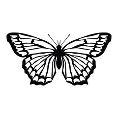 Fototapeta premium Black butterfly vector design