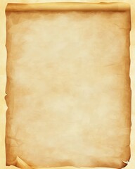 Vintage Rolled Parchment Paper Background Texture - Antique Manuscript Style.