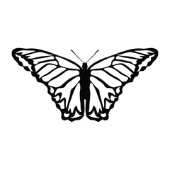 Black butterfly vector design