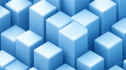 Obraz premium Abstract Blue 3D Geometric Cubes Pattern Background for Modern Design Concepts