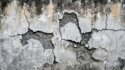 Obraz premium Cracked Concrete Wall Texture with Weathered Finish