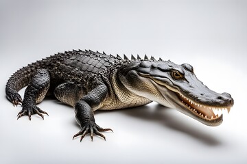 Obraz premium Chinese alligator on white background, Ai Generated