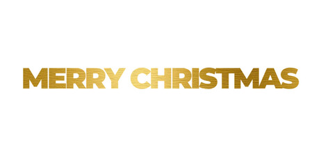 Gold Merry Christmas Gretting Text