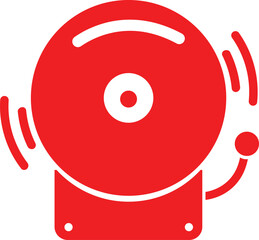 fire bell icon vector illustration,fire ditector icon, safety bell icon