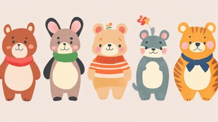 Small Animal Role-Switching Illustration: A Whimsical Adventure