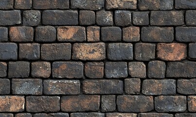 Obraz premium Seamless of Rustic Brick Wall with Intricate Patterns and Weathered Textures