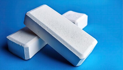 Fototapeta premium Bricks on a blue background