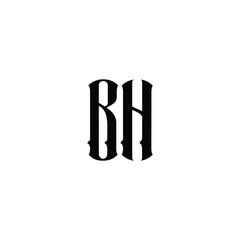 BH monogram logo design letter text name symbol monochrome logotype alphabet character simple logo
