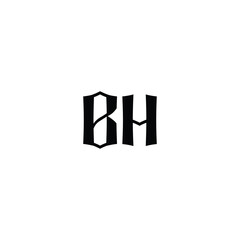 BH monogram logo design letter text name symbol monochrome logotype alphabet character simple logo