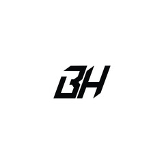 BH monogram logo design letter text name symbol monochrome logotype alphabet character simple logo