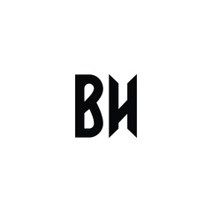 BH monogram logo design letter text name symbol monochrome logotype alphabet character simple logo