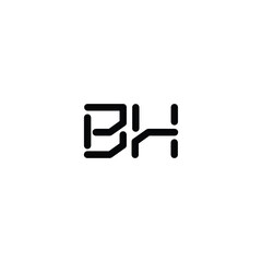 BH monogram logo design letter text name symbol monochrome logotype alphabet character simple logo