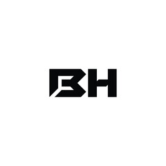 BH monogram logo design letter text name symbol monochrome logotype alphabet character simple logo