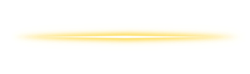 Glowing light line isolated on transparent background. Shine glow light ray. Neon line border sparkling. Shining gold neon light beam. Sun ray effect PNG. Sparkle neon line sign. Ray of light flare