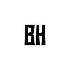 BH monogram logo design letter text name symbol monochrome logotype alphabet character simple logo